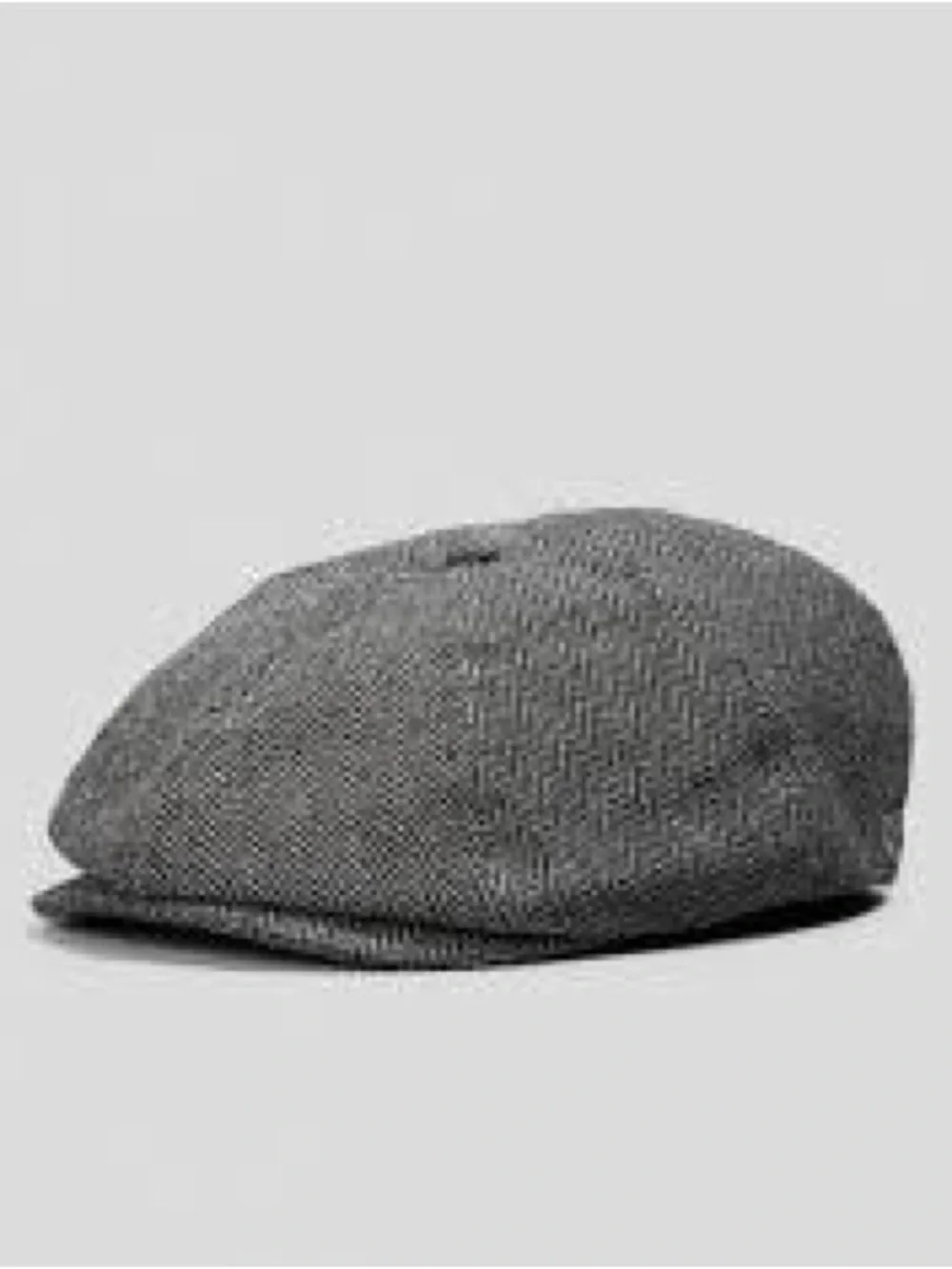 Brixton Gray Black Herringbone Brood Newsboy Cap